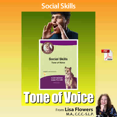 Social Skills worksheet tone of voice by lisa flowers
